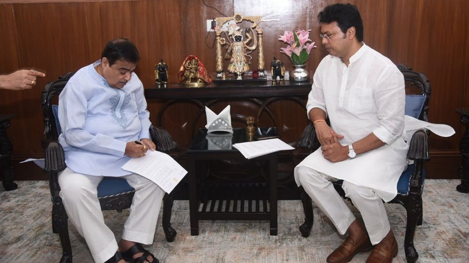 MP Biplab Deb meets Gadkari over upkeep of Assam-Agartala National Highway MP Biplab Deb meets Gadkari over upkeep of Assam-Agartala National Highway