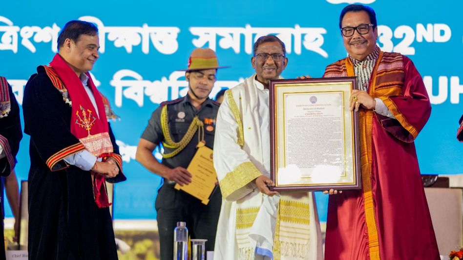 Gauhati University confers honorary doctorate on Arunachal deputy CM Chowna Mein Gauhati University confers honorary doctorate on Arunachal deputy CM Chowna Mein