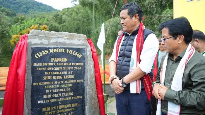 Arunachal minister launches 'clean model village' in Pangin