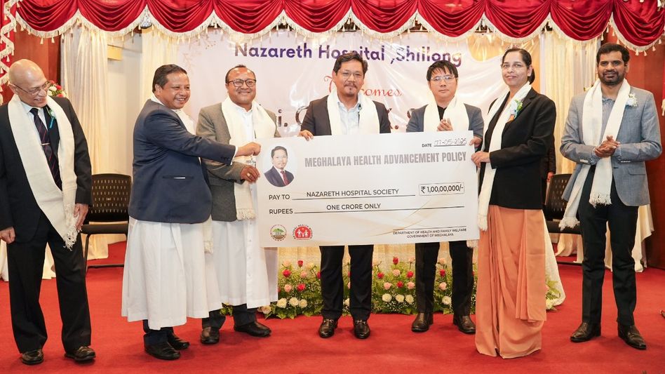 Meghalaya CM grants Rs 1 crore to Shillong hospital under new healthcare initiative Meghalaya CM grants Rs 1 crore to Shillong hospital under new healthcare initiative