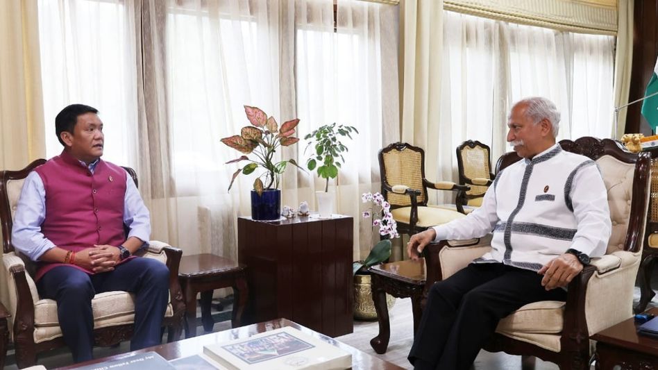 Arunachal CM Khandu, Governor discuss security, border development Arunachal CM Khandu, Governor discuss security, border development