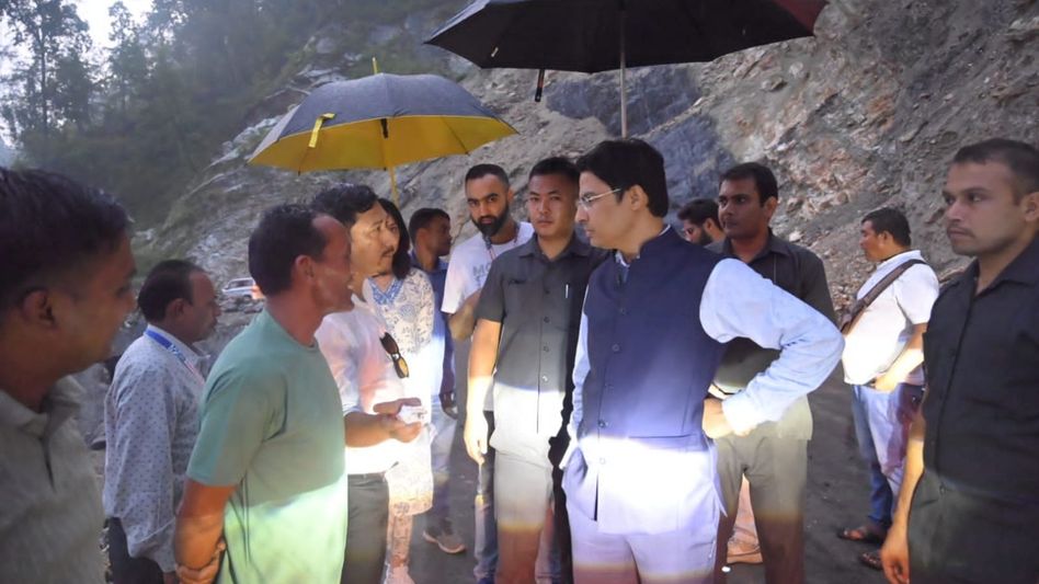 Sikkim's lifeline NH-10 under repair, Raju Bista reviews work, calls it vital for connectivity and security Sikkim's lifeline NH-10 under repair, Raju Bista reviews work, calls it vital for connectivity and security