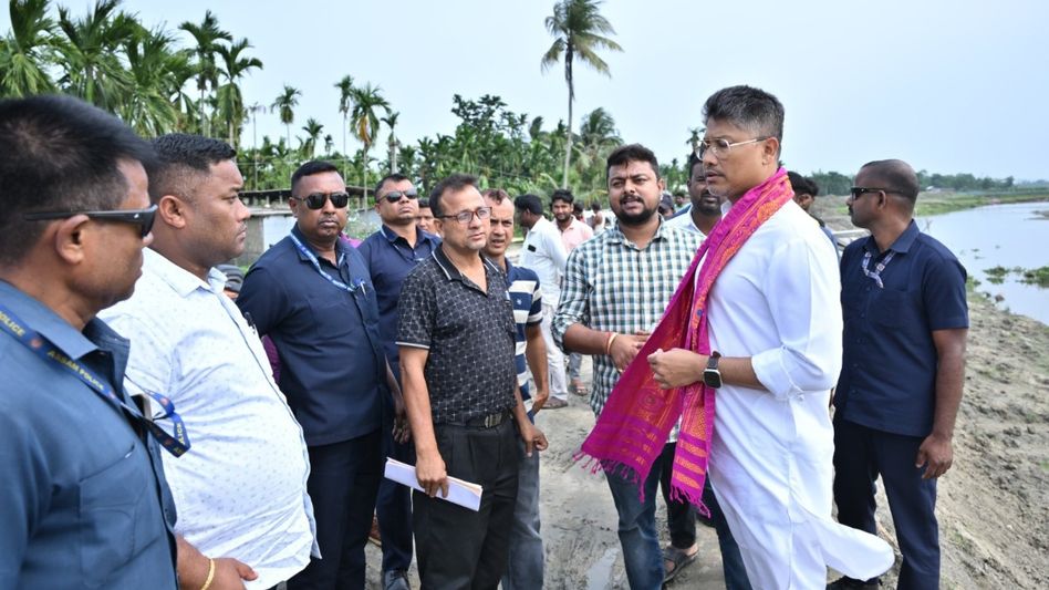 Assam minister Pijush Hazarika reviews key flood protection works in BTR, highlights government’s commitment Assam minister Pijush Hazarika reviews key flood protection works in BTR, highlights government’s commitment