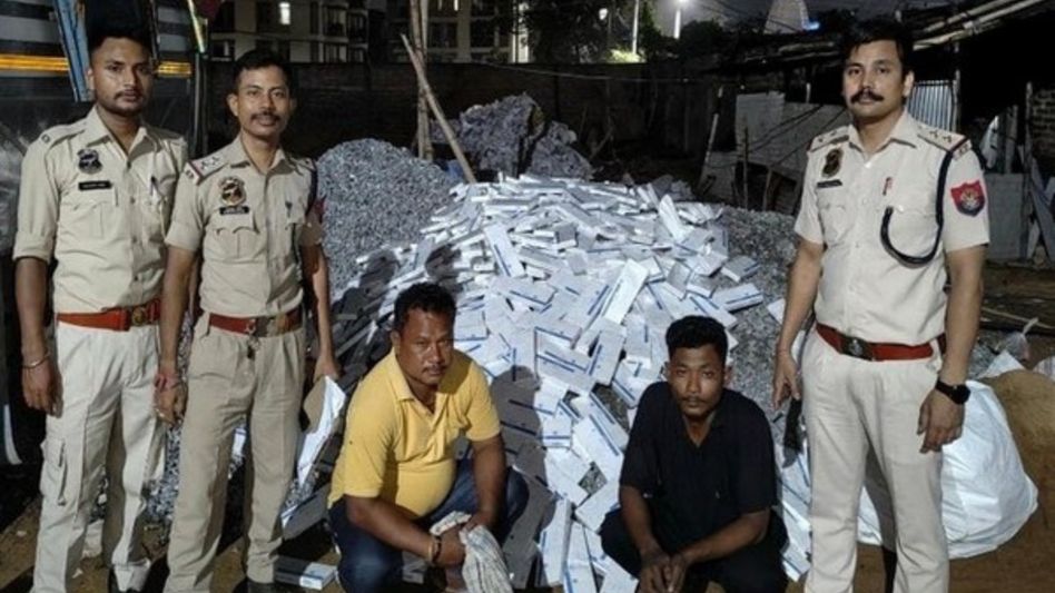 Assam Police seize over 1.5 lakh foreign cigarettes in Guwahati, two arrested Assam Police seize over 1.5 lakh foreign cigarettes in Guwahati, two arrested