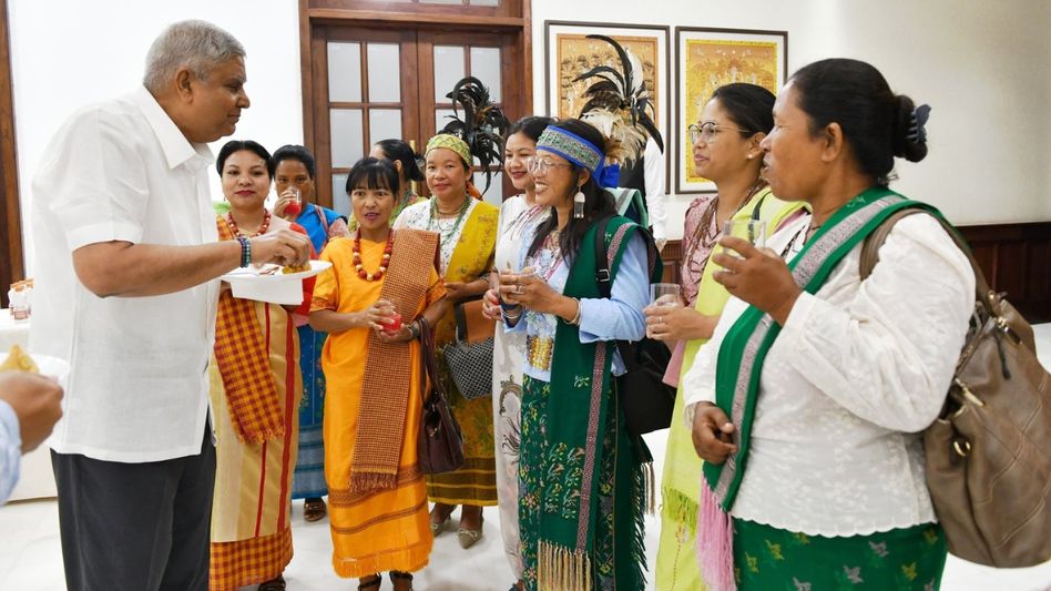 Meghalaya SHG women meet Vice President Dhankhar in Delhi Meghalaya SHG women meet Vice President Dhankhar in Delhi
