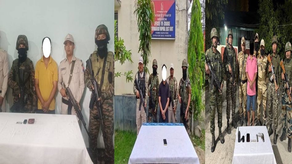 Manipur security forces nab 7 active insurgent cadres in statewide crackdown Manipur security forces nab 7 active insurgent cadres in statewide crackdown