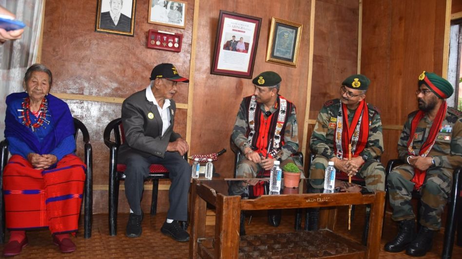 Assam Rifles DG honours 105-year-old Gallantry awardee in Nagaland visit Assam Rifles DG honours 105-year-old Gallantry awardee in Nagaland visit