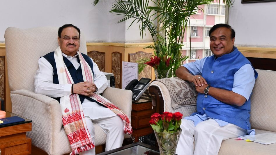 Himanta Biswa Sarma meets JP Nadda, seeks support on key development projects Himanta Biswa Sarma meets JP Nadda, seeks support on key development projects
