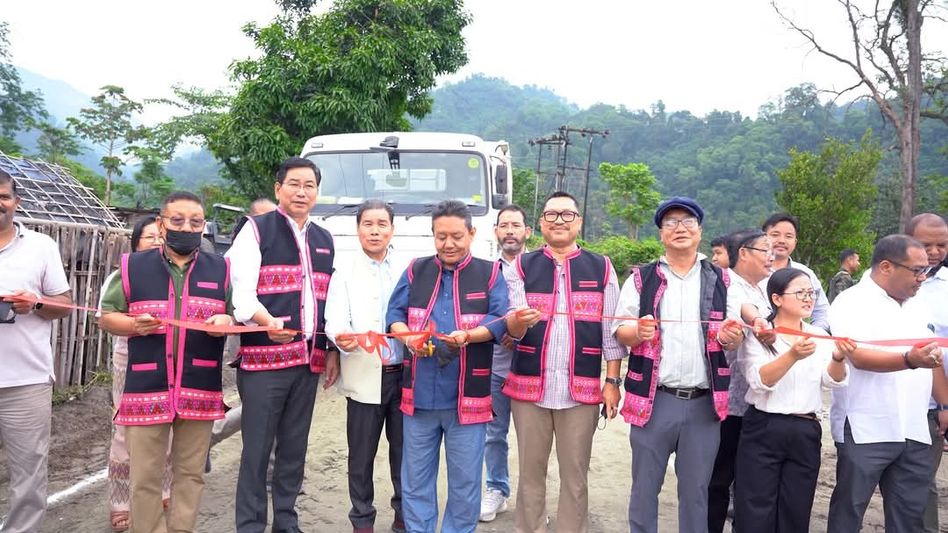 Arunachal launches first FDR road project at Liago village Arunachal launches first FDR road project at Liago village