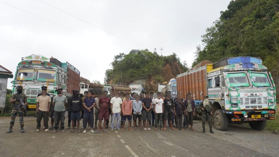 Manipur: Timber smuggling bust nets Rs 3.10 crore haul, 61 vehicles seized in Tengnoupal Manipur: Timber smuggling bust nets Rs 3.10 crore haul, 61 vehicles seized in Tengnoupal