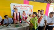 Assam: MP Bijuli Kalita Medhi distributes cheques to Namghars and critical ill patients in Boko Assam: MP Bijuli Kalita Medhi distributes cheques to Namghars and critical ill patients in Boko