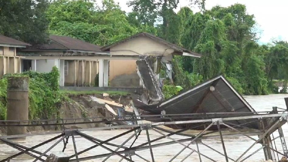 Arunachal flood fury: Kharsang ITI hostel swept away by Buridihing River Arunachal flood fury: Kharsang ITI hostel swept away by Buridihing River