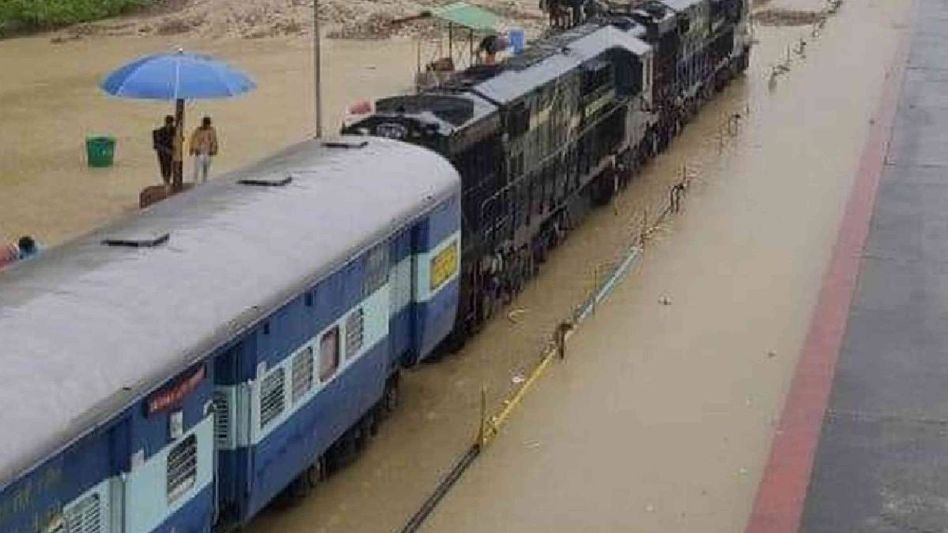 Torrential rains disrupt train services in Assam, several trains cancelled Torrential rains disrupt train services in Assam, several trains cancelled