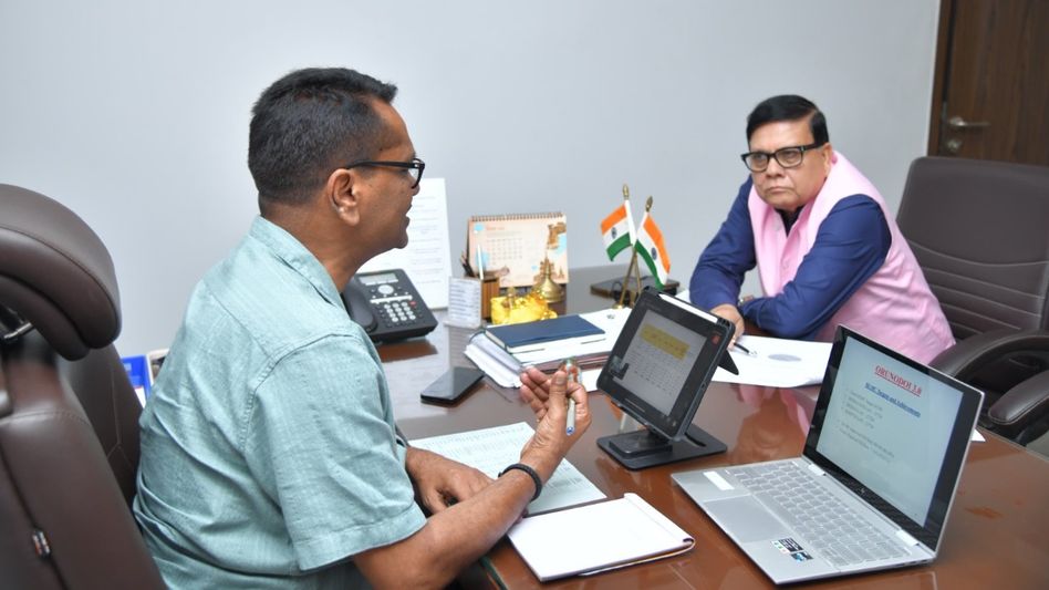 Assam minister Ashok Singhal reviews welfare schemes and flood relief operations in Goalpara, Biswanath Assam minister Ashok Singhal reviews welfare schemes and flood relief operations in Goalpara, Biswanath