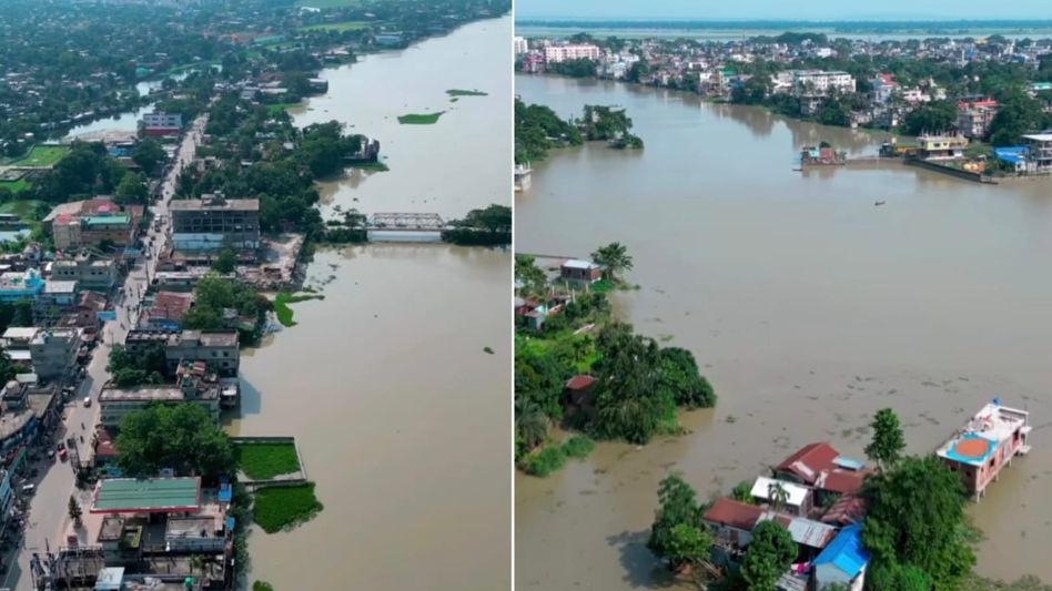 Assam: Brahmaputra breaches danger mark in Dhubri, teen goes missing in floodwaters Assam: Brahmaputra breaches danger mark in Dhubri, teen goes missing in floodwaters