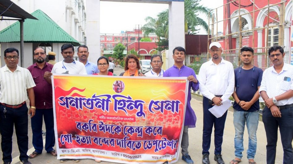 Tripura groups push for statewide ban on cow slaughter ahead of Bakri Eid Tripura groups push for statewide ban on cow slaughter ahead of Bakri Eid