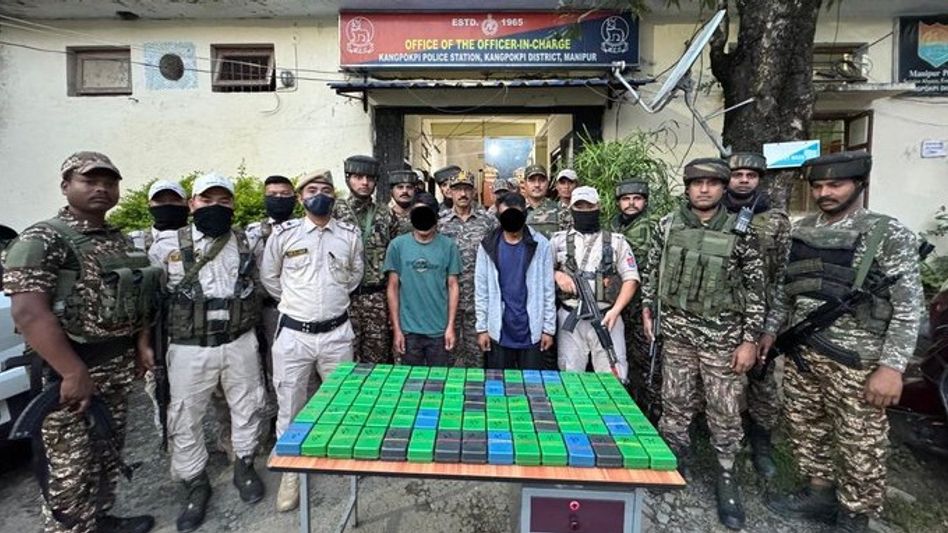 Manipur police seize 2.88 kg suspected brown sugar in Kangpokpi, two arrested Manipur police seize 2.88 kg suspected brown sugar in Kangpokpi, two arrested