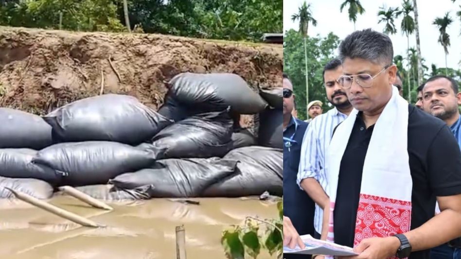 Assam launches mega bag dumping to shield Kopili River embankments Assam launches mega bag dumping to shield Kopili River embankments
