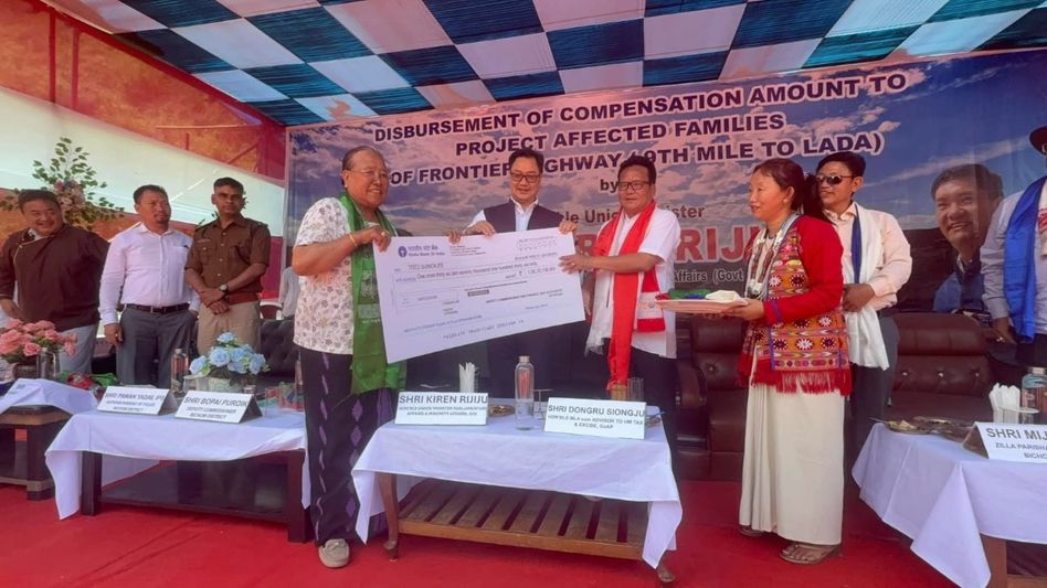 Rijiju hands out highway aid, bats for border connectivity in Arunachal's Nafra Rijiju hands out highway aid, bats for border connectivity in Arunachal's Nafra