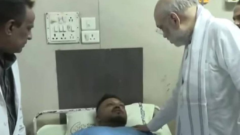 Amit Shah meets lone survivor of ill fated London-bound Air India flight in Ahmedabad Amit Shah meets lone survivor of ill fated London-bound Air India flight in Ahmedabad
