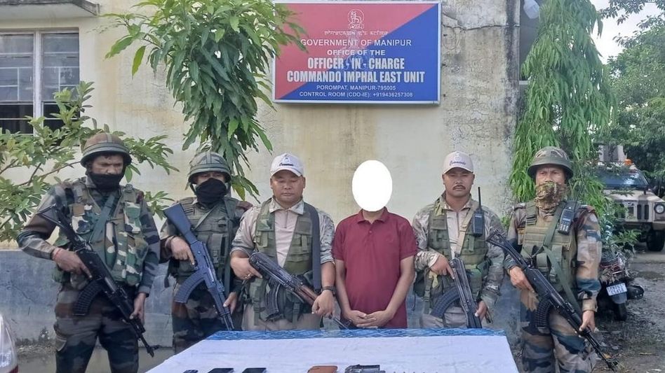 Manipur: Man arrested with loaded pistol, ammunition in Imphal East Manipur: Man arrested with loaded pistol, ammunition in Imphal East