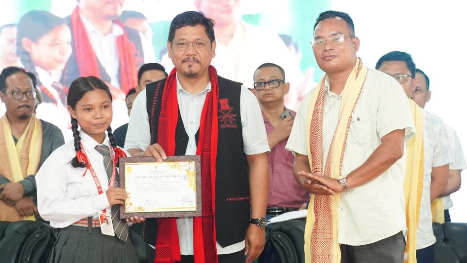 Meghalaya CM felicitates top schools and SSLC achievers in South Garo Hills Meghalaya CM felicitates top schools and SSLC achievers in South Garo Hills