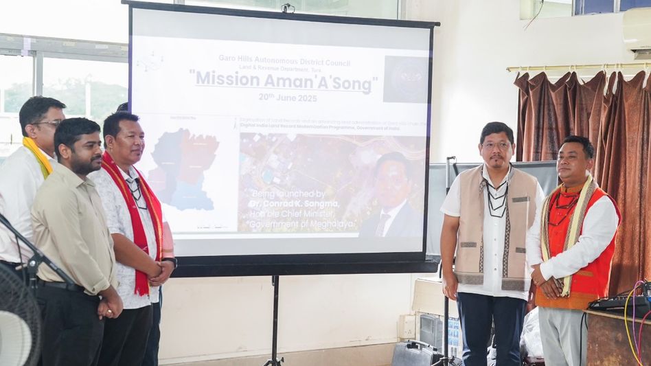 Meghalaya CM launches ‘Mission Aman’ A’song’ to modernise land records in Garo Hills Meghalaya CM launches ‘Mission Aman’ A’song’ to modernise land records in Garo Hills