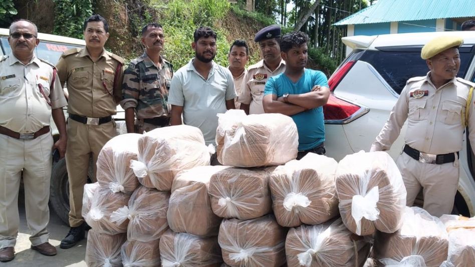 Tripura police seize 450 kg cannabis worth Rs 45 lakh; two arrested Tripura police seize 450 kg cannabis worth Rs 45 lakh; two arrested