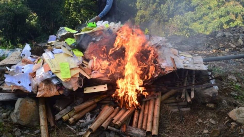 Drugs worth over Rs 34 crore destroyed in Mizoram Drugs worth over Rs 34 crore destroyed in Mizoram