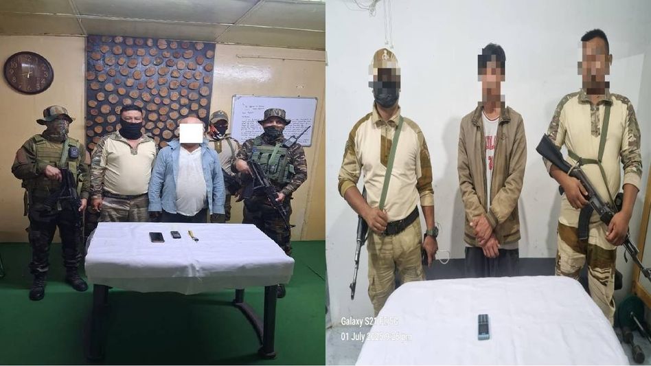 Manipur: Three militants arrested by security forces for extortion and insurgent activities Manipur: Three militants arrested by security forces for extortion and insurgent activities