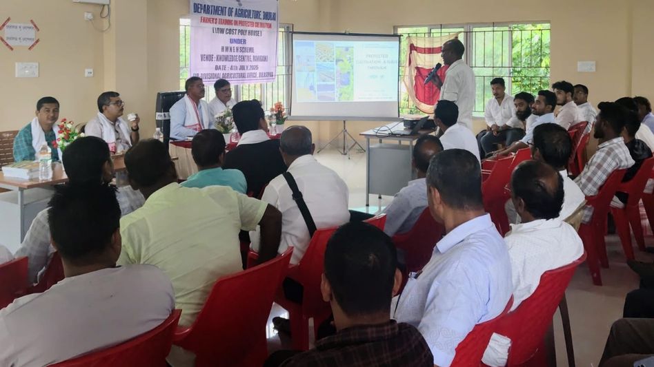 Farmers in Assam's Dhubri get poly house training, focus on income boost Farmers in Assam's Dhubri get poly house training, focus on income boost