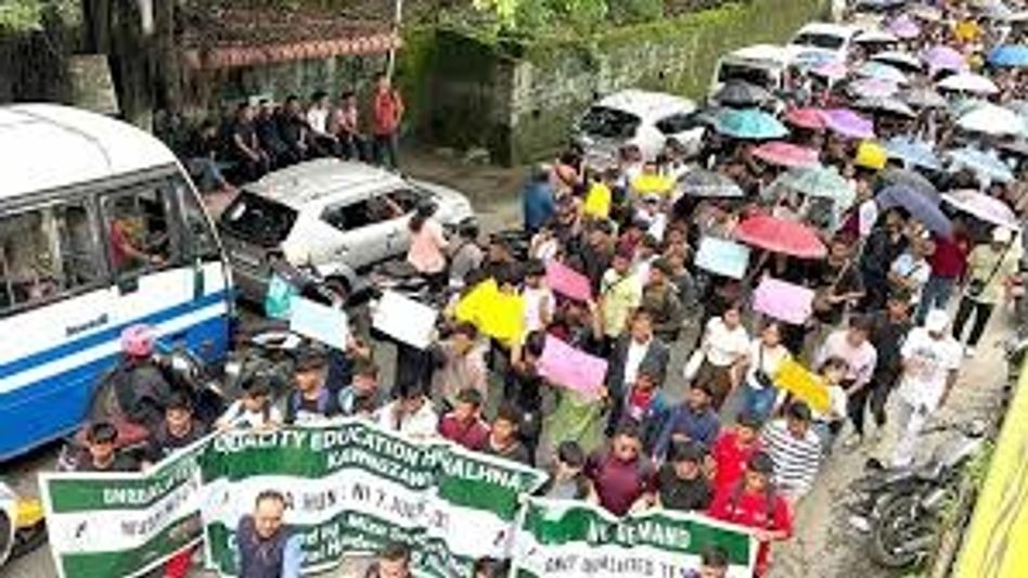 Mizo students rally against unqualified teachers, demand immediate dismissals Mizo students rally against unqualified teachers, demand immediate dismissals