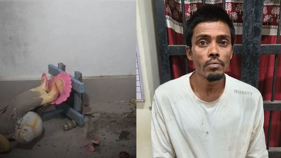 Assam: Idols vandalised at Durga temple in Goalpara, one arrested Assam: Idols vandalised at Durga temple in Goalpara, one arrested