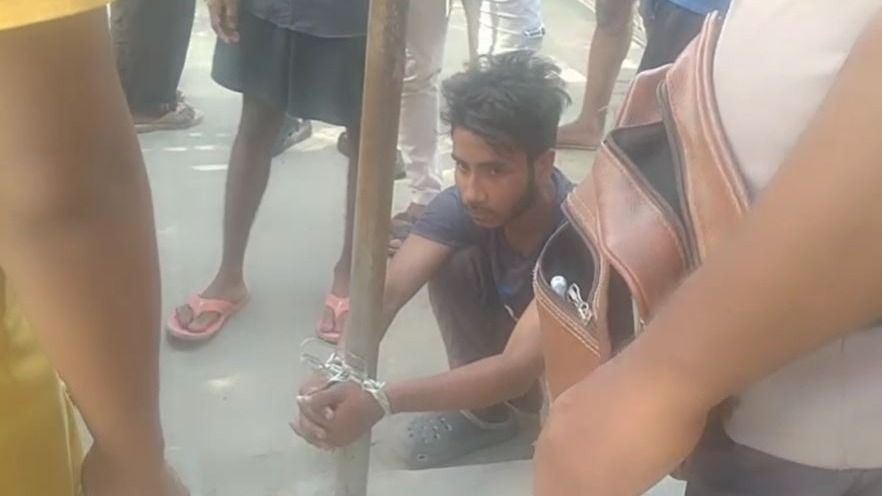 Guwahati locals catch man flashing nurse near Aurus Mall; let off after police delay Guwahati locals catch man flashing nurse near Aurus Mall; let off after police delay