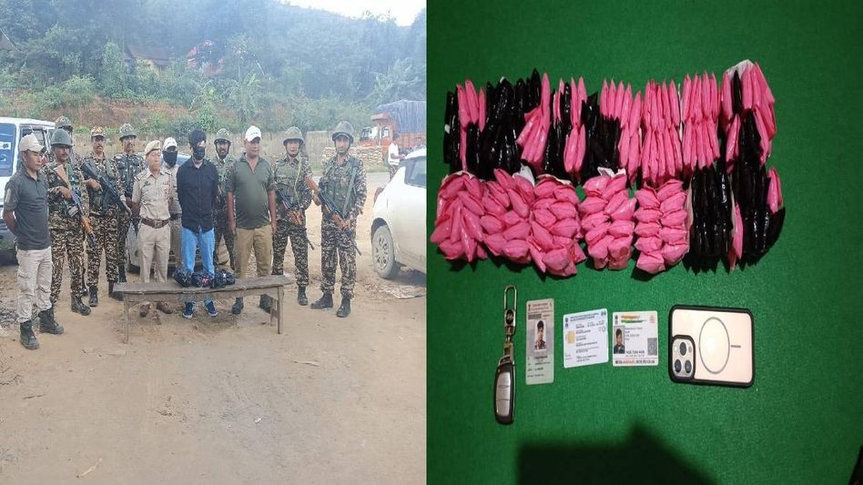Manipur: One drug peddler arrested with drugs worth Rs 24 lakh in Senapati Manipur: One drug peddler arrested with drugs worth Rs 24 lakh in Senapati
