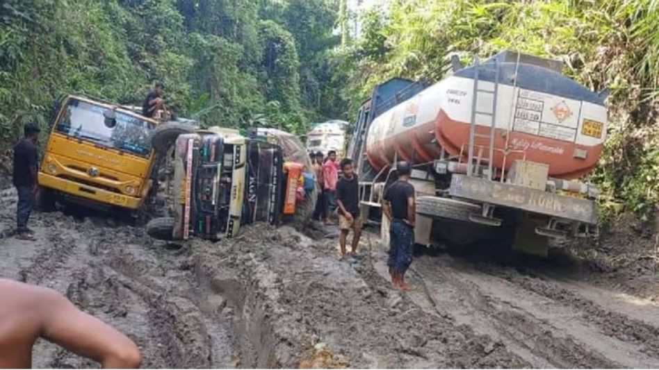Mizoram oil tanker drivers to halt operations over crumbling highway conditions Mizoram oil tanker drivers to halt operations over crumbling highway conditions