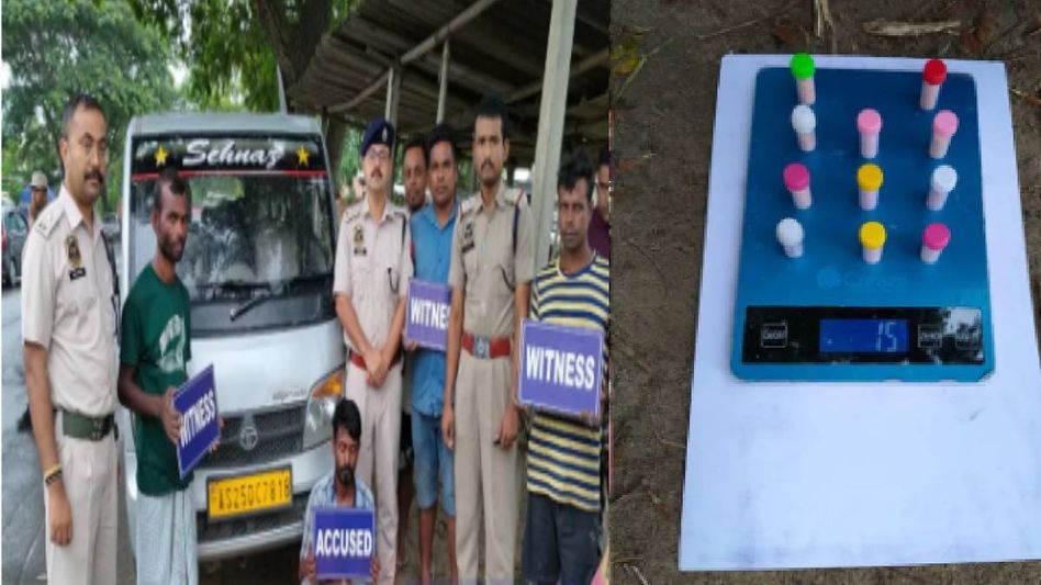 Assam Police arrests intoxicated driver with hidden contraband, 15 grams of suspected heroin Assam Police arrests intoxicated driver with hidden contraband, 15 grams of suspected heroin