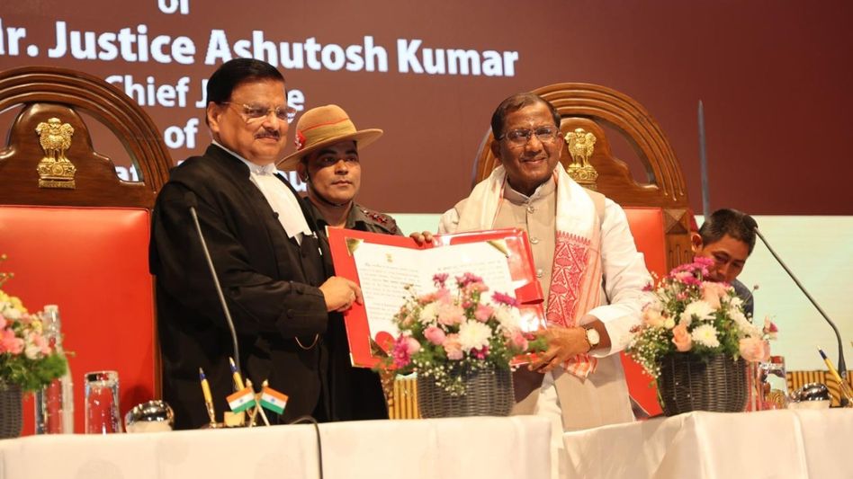 Justice Ashutosh Kumar takes oath as Chief Justice of Gauhati High Court Justice Ashutosh Kumar takes oath as Chief Justice of Gauhati High Court