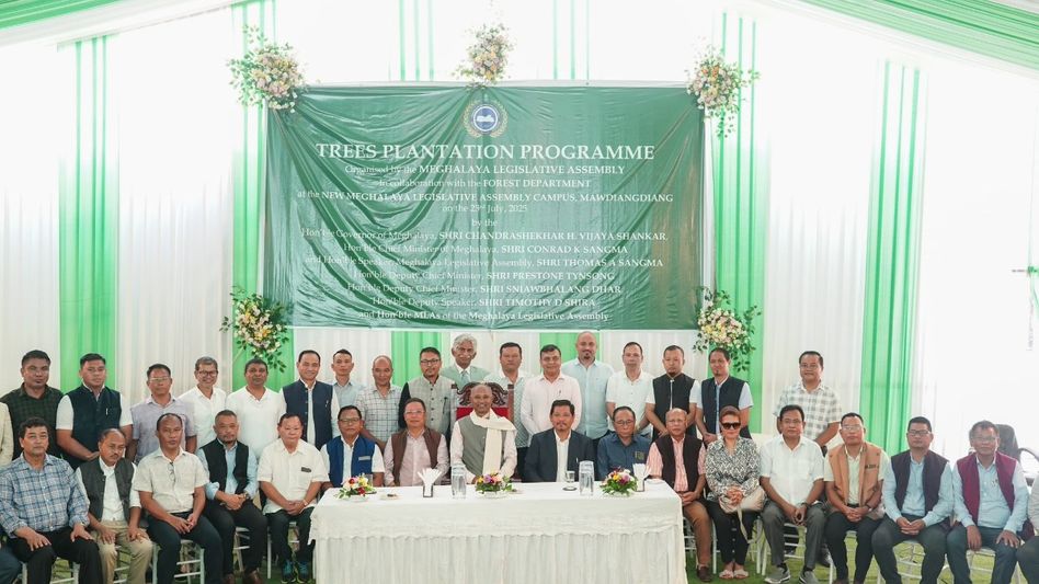 Meghalaya Guv, CM lead plantation drive at new Assembly site Meghalaya Guv, CM lead plantation drive at new Assembly site