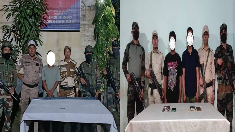 Manipur: 5 including KCP (MFL) cadre arrested in connection with possession of arms, extortion activities Manipur: 5 including KCP (MFL) cadre arrested in connection with possession of arms, extortion activities