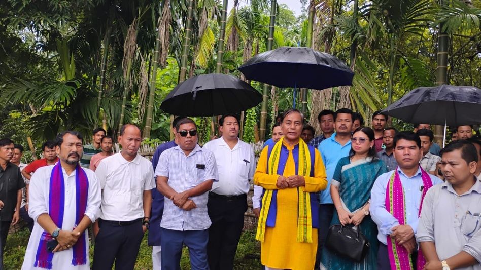 Tripura BJP team visits Asarambari after alleged Tipra Motha attack Tripura BJP team visits Asarambari after alleged Tipra Motha attack