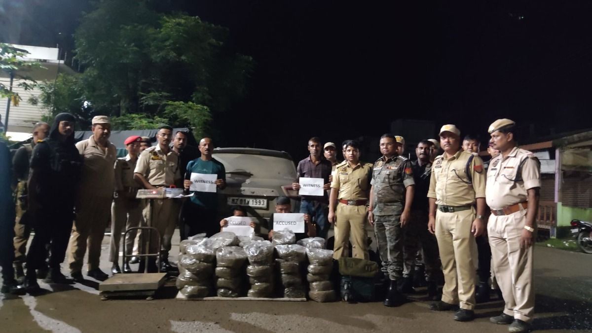 Assam police seize 50 bags of cannabis in Cachar, two arrested Assam police seize 50 bags of cannabis in Cachar, two arrested
