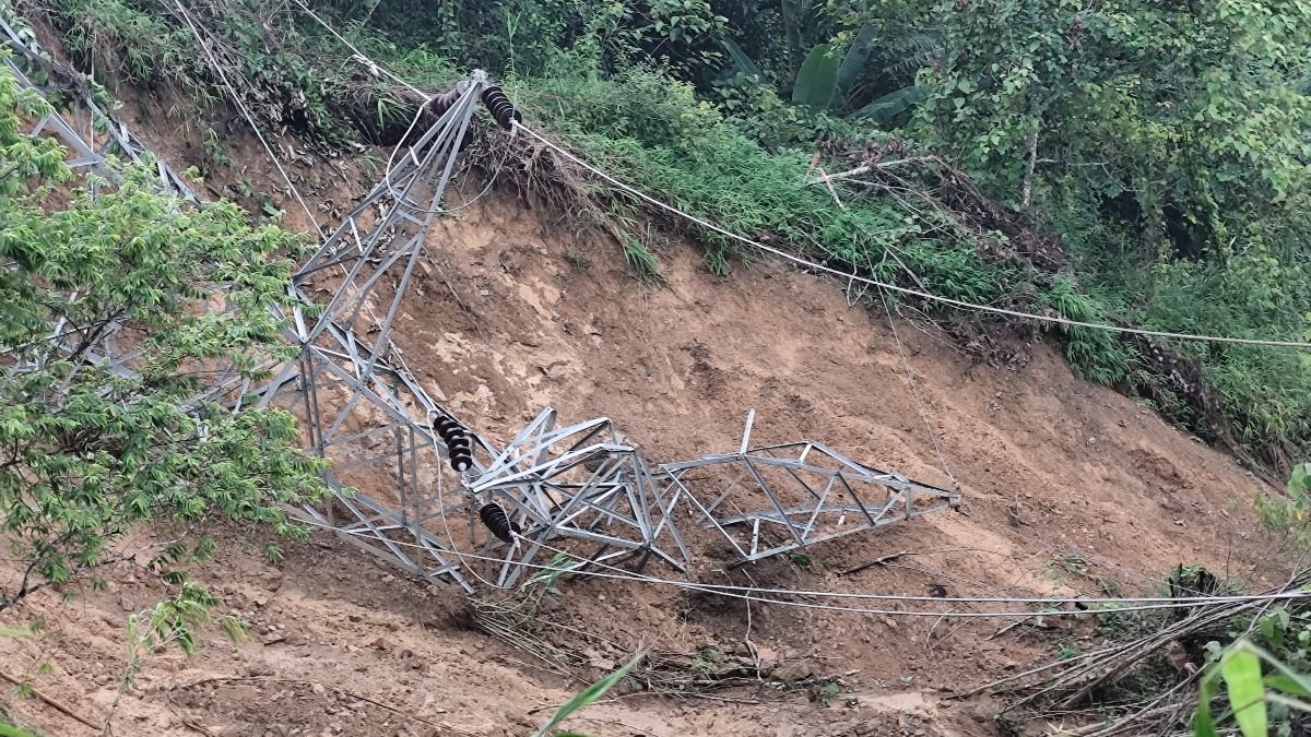 Landslide topples transmission tower, plunges 3 Nagaland districts into darkness Landslide topples transmission tower, plunges 3 Nagaland districts into darkness