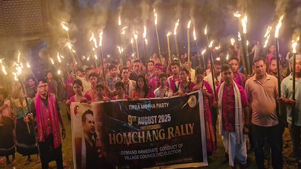 TIPRA Motha stages massive Homchang Rally demanding immediate VC polls in Tripura TIPRA Motha stages massive Homchang Rally demanding immediate VC polls in Tripura