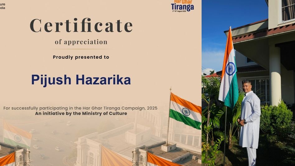 Assam minister Pijush Hazarika hoists Tricolour at Guwahati residence, receives praise from Centre Assam minister Pijush Hazarika hoists Tricolour at Guwahati residence, receives praise from Centre