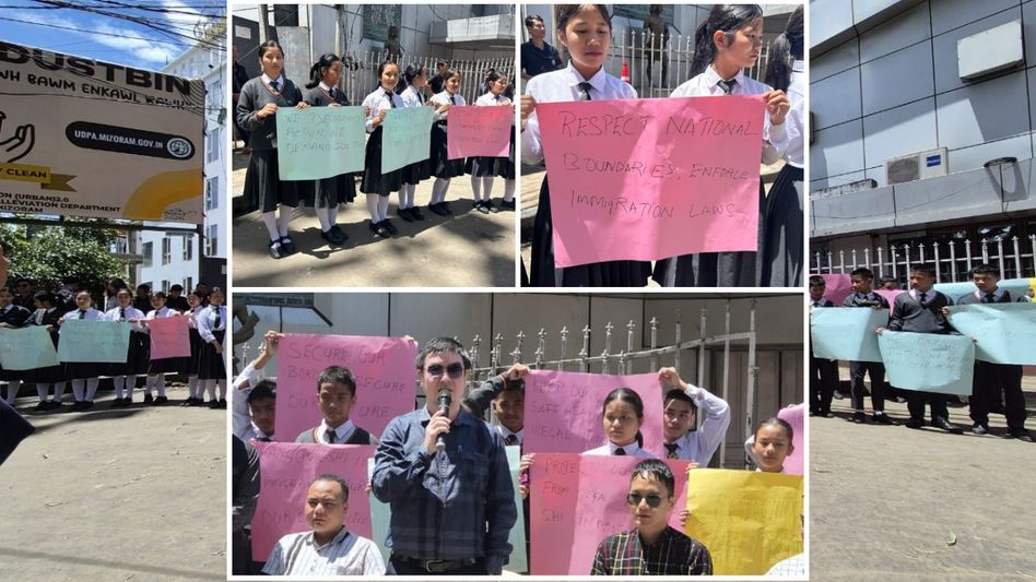 MZP stages sit-in in Aizawl, joins NESO’s protest against illegal immigration MZP stages sit-in in Aizawl, joins NESO’s protest against illegal immigration
