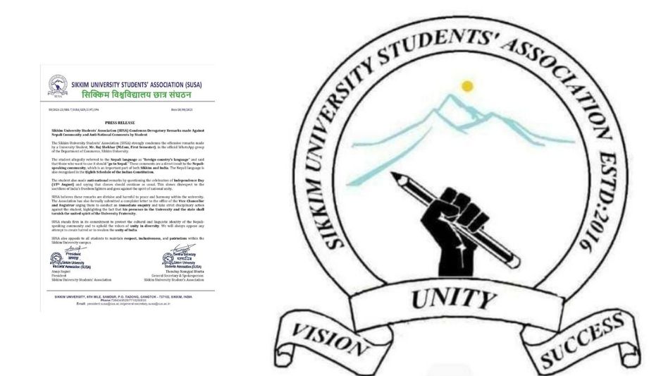 Sikkim University student body condemns offensive remarks against Nepali community, demands disciplinary action Sikkim University student body condemns offensive remarks against Nepali community, demands disciplinary action