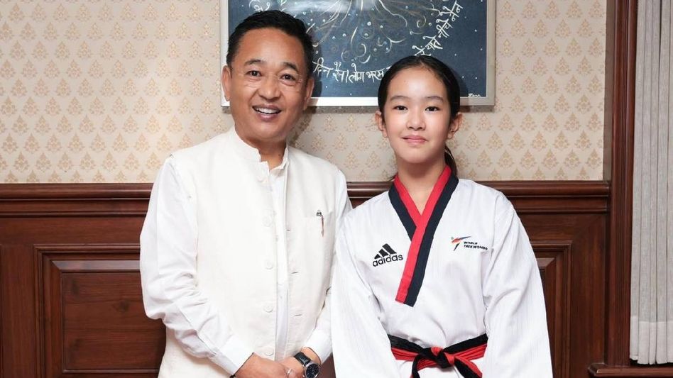 Sikkim CM’s daughter participates in taekwondo competition, wins father’s praise Sikkim CM’s daughter participates in taekwondo competition, wins father’s praise
