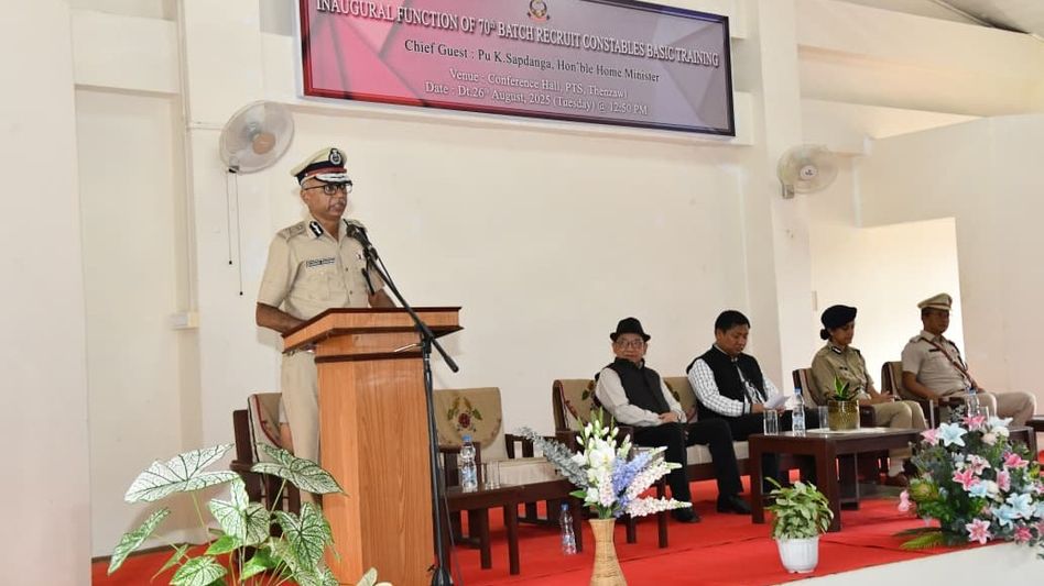 Mizoram home minister inaugurates basic training for 280 new constables Mizoram home minister inaugurates basic training for 280 new constables