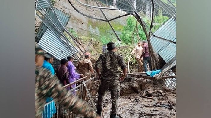 Landslide at Vaishno Devi route (Pic Credit: ANI)